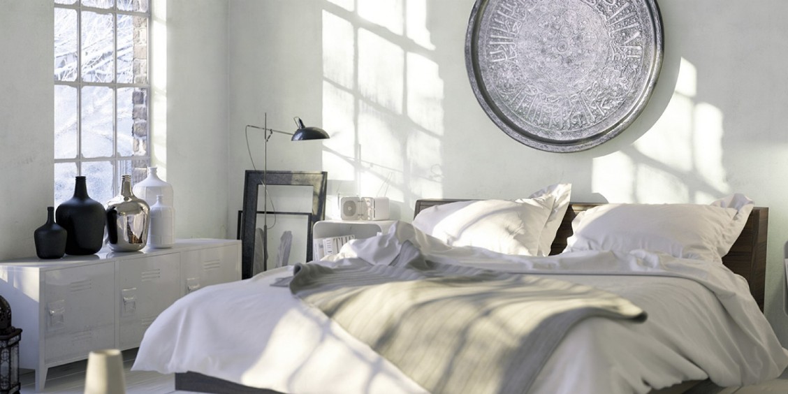 Sypialnia w tonacji off-white - kolor Dove